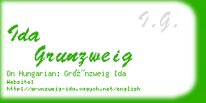 ida grunzweig business card